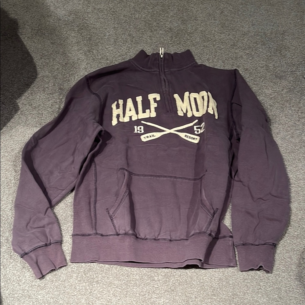 Blue 84 Purple Zip Up Sweater Casual Style